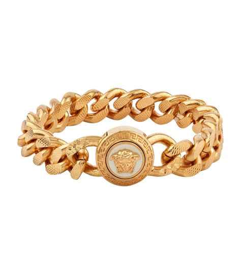 versace men's gold bracelet|versace gold chains for men.